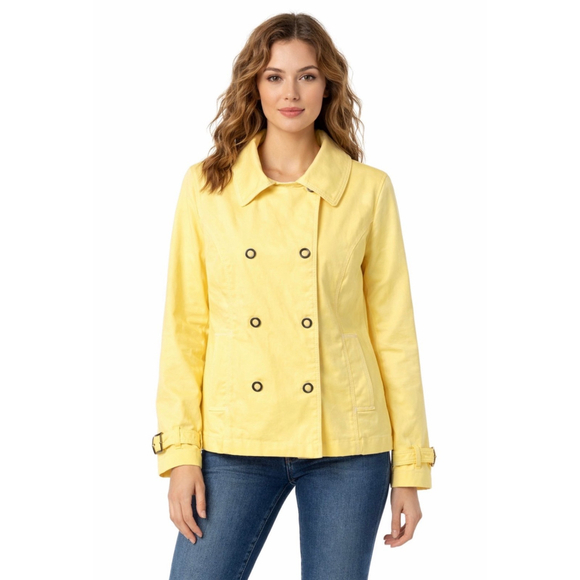 Nine West Jackets & Blazers - NWT Nine West Yellow Pea Coat Size XL